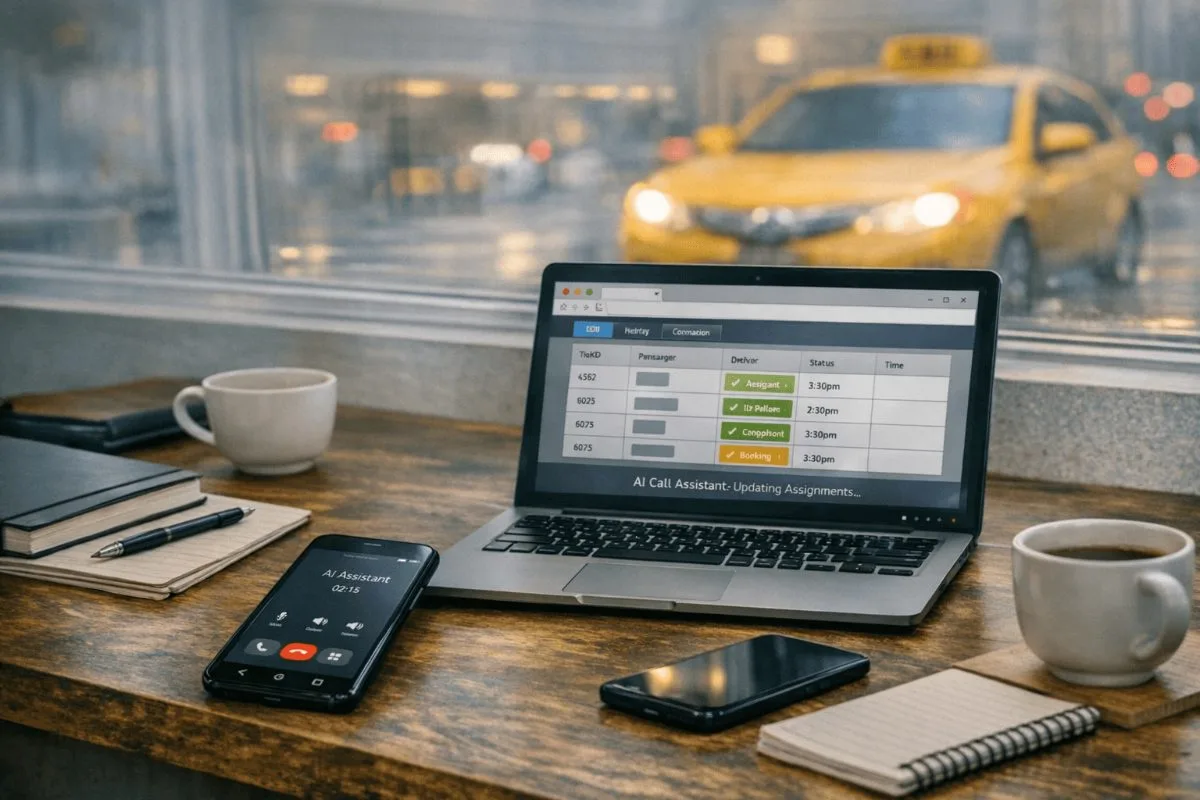 Agente telefónico IA para taxis - guía completa - TaxiCloud
