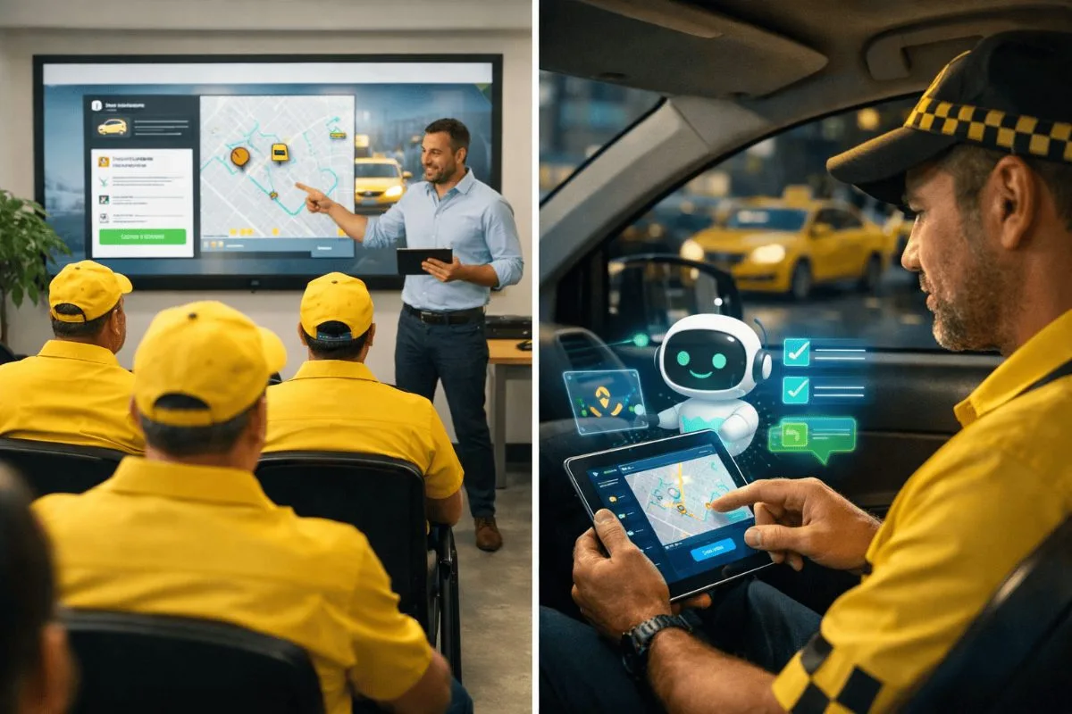 Como capacitar a tus conductores de taxi en una app nueva: guia practica para emisoras y cooperativas - TaxiCloud