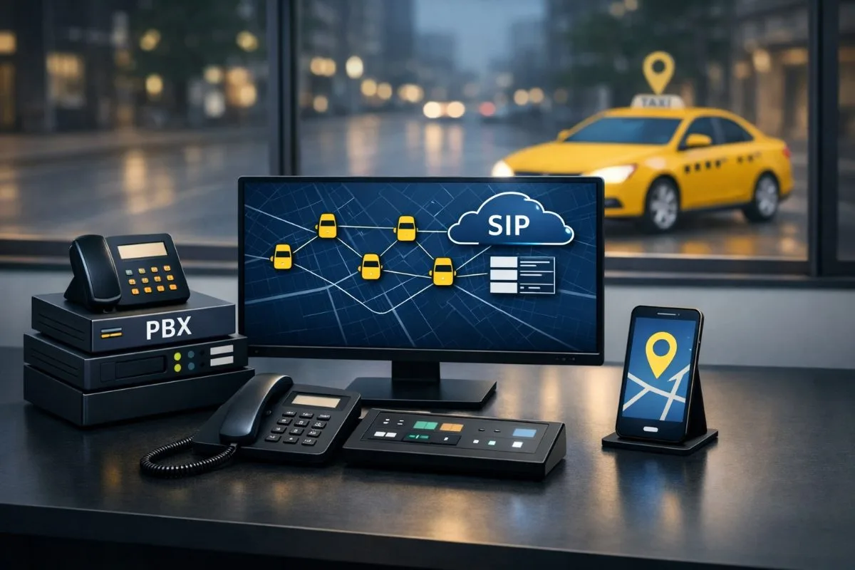 PBX, troncal SIP y agente de voz IA: guía completa para radio taxis en LATAM - TaxiCloud